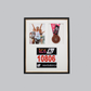 Medal display Frame with Apertures for Bib  &  Photo. Traditional Range. - PhotoFramesandMore - Wooden Picture Frames