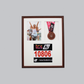 Medal display Frame with Apertures for Bib  &  Photo. Traditional Range. - PhotoFramesandMore - Wooden Picture Frames