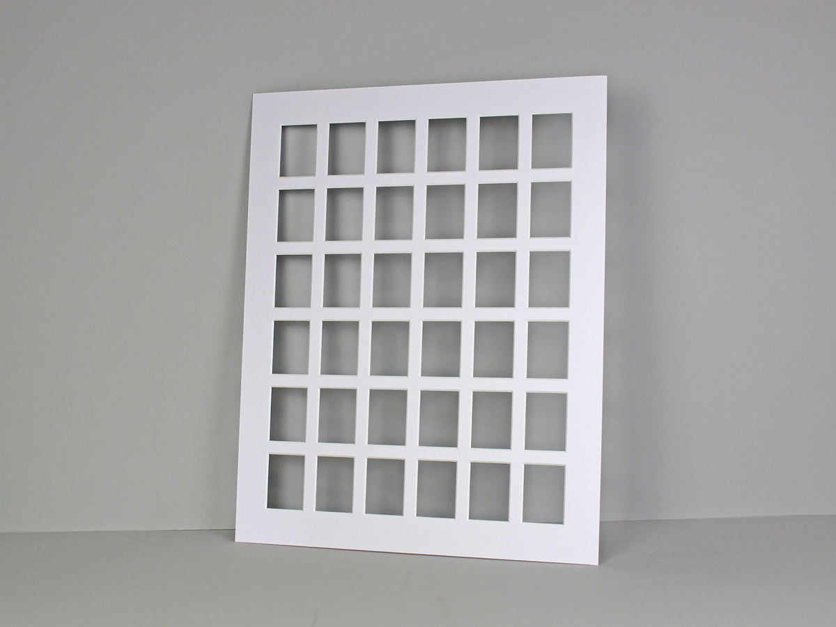 Instax Mini Mount. To Suit Thirty-Six 46x62mm sized Photos. Outer Mount size 40x50cm. Portrait or Landscape. - PhotoFramesandMore - Wooden Picture Frames
