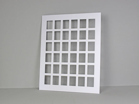 Instax Mini Mount. To Suit Thirty-Six 46x62mm sized Photos. Outer Mount size 40x50cm. Portrait or Landscape. - PhotoFramesandMore - Wooden Picture Frames