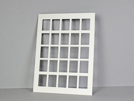 Instax Mini Mount. To Suit Twenty-Five Instax Mini sized Photos. Outer Mount size 30x40cm. Portrait or Landscape. - PhotoFramesandMore - Wooden Picture Frames