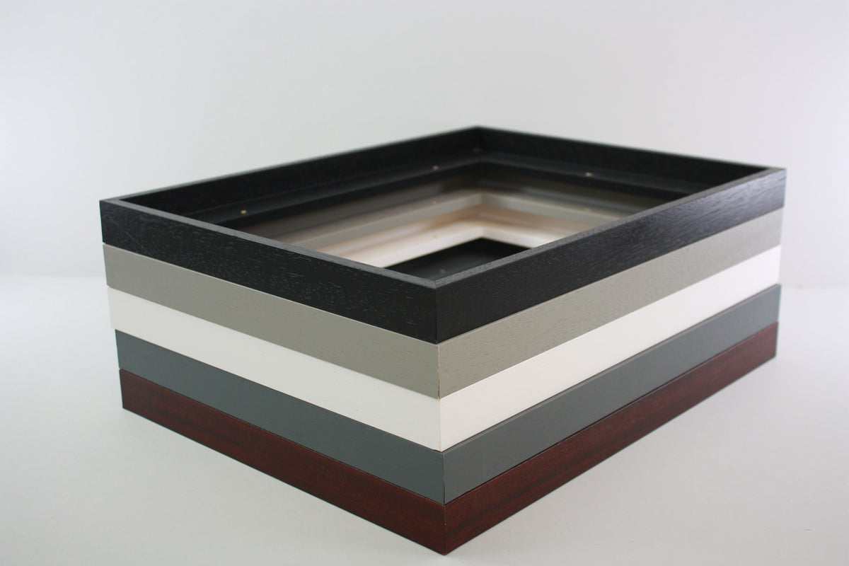 Black Wooden Tray Frames. 22mm Deep. Standard Size. Floating Effect Frames for Canvas - PhotoFramesandMore - Wooden Picture Frames