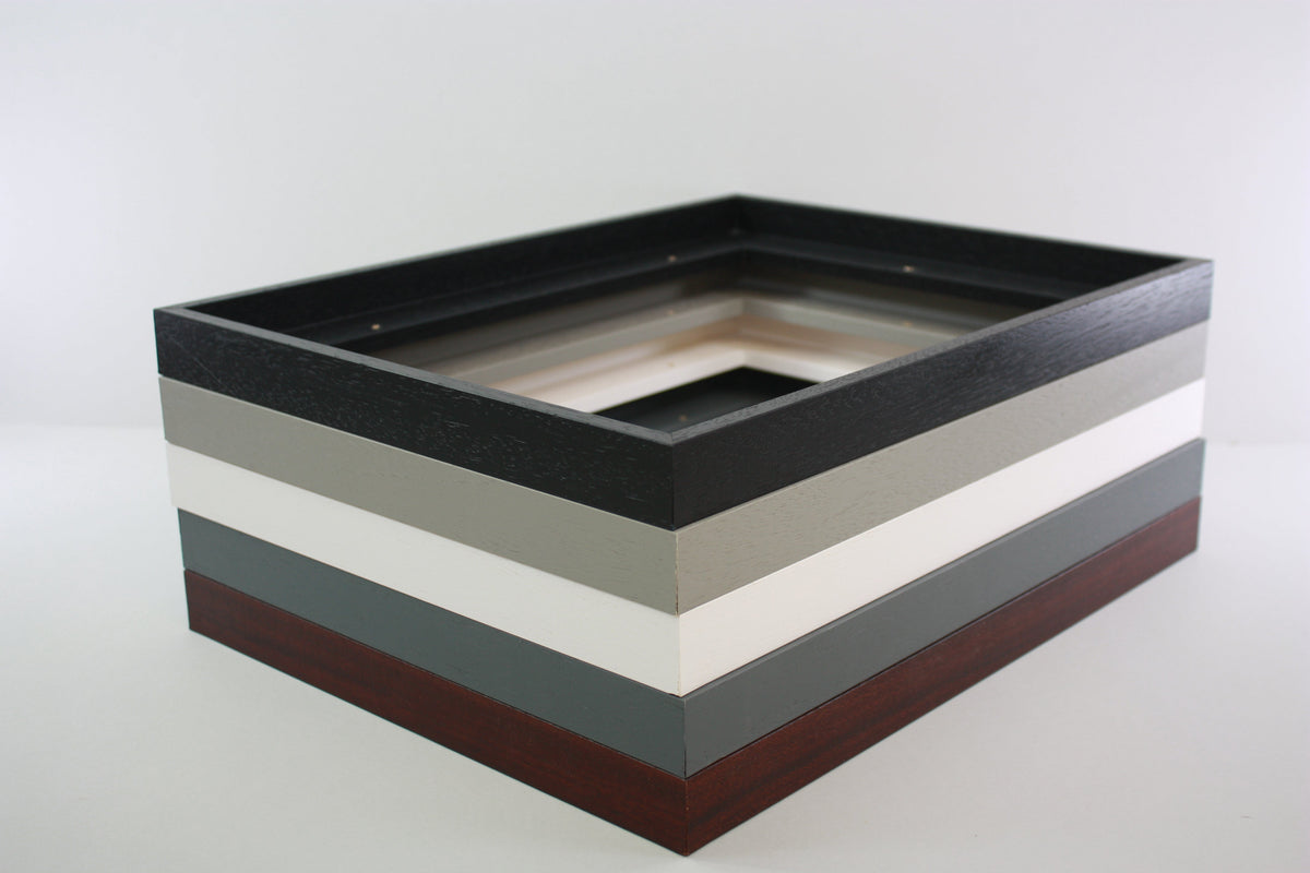 Mahogany Colour - Wooden Tray Frames. 22mm Deep. Standard Size. Floating Effect Frames for Canvases. - PhotoFramesandMore - Wooden Picture Frames