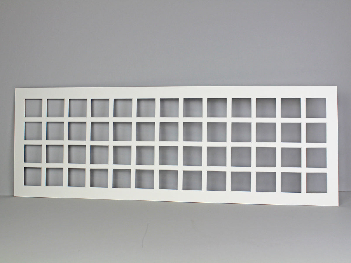 Instax Square Photo Mount. To Suit Fifty-Two 62mmx62mm sized Photos. Outer Mount size 35x100cm. Portrait or Landscape.