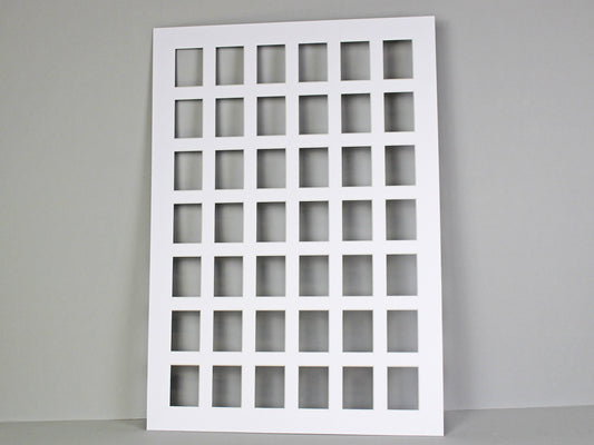 Instax Mini Mount. To Suit Forty-Two 46x62mm sized Photos. Outer Mount size A2 / 42x59.4cm. Portrait or Landscape. - PhotoFramesandMore - Wooden Picture Frames