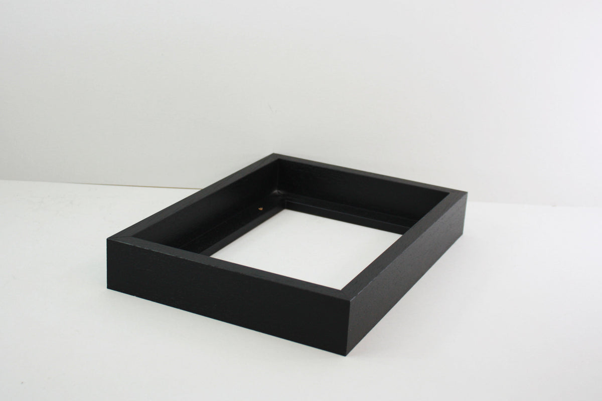 Black - 40mm Deep Canvas Tray Frames.  Standard Sizes. Floating Effect Frames for Canvases. - PhotoFramesandMore - Wooden Picture Frames
