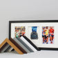 Medal Display frame for One Medal and Two 5x7" Photos. 25x50cm. - PhotoFramesandMore - Wooden Picture Frames