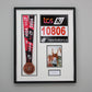 Personalised Medal display Frame with Apertures for Medal, Race Bib, 6x4" Portrait Photo and Text. Traditional Range. - PhotoFramesandMore - Wooden Picture Frames