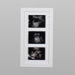 Baby Scan Photo Frame - Multi aperture Frame for Three Scan sized Photos.  Handmade. Baby Shower Gift | Pregnancy Announcement