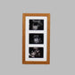 Baby Scan Photo Frame - Multi aperture Frame for Three Scan sized Photos.  Handmade. Baby Shower Gift | Pregnancy Announcement