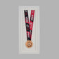 Medal display Frame. For one medal, with full ribbon on show. 20x50cm.
