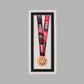 Medal display Frame. For one medal, with full ribbon on show. 20x50cm.
