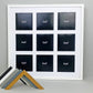 Suits Nine 6x6" Photos. 60x60cm Multi Aperture Photo Frame. - PhotoFramesandMore - Wooden Picture Frames