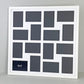 Suits Sixteen 6x4" Photos. 60x60cm. Wooden Multi Aperture Photo Frame. - PhotoFramesandMore