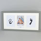 Capture The Memory Frames. Handmade Photo Frame for Baby's Hand&Foot Prints, Inkless kit included. 25x50cm. A Perfect Gift for New Parents. - PhotoFramesandMore - Wooden Picture Frames