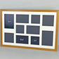 Suits 10 Images, 4x4", 6x4", 5x5", 5x7".Mixed apertures. 40x60cm. Wooden Multi Aperture Photo Frame. - PhotoFramesandMore - Wooden Picture Frames