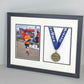 Medal display Frame with Apertures for Medal & Photo. 30x40cm - PhotoFramesandMore - Wooden Picture Frames