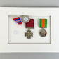 Personalised Military and Service Medal display Frame for Two Medals. 20x20cm. Handmade by Art@Home. War Medals. WW1. WW2. - PhotoFramesandMore - Wooden Picture Frames