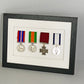 Military and Service Medal display Frame for Four Medals. A4. - PhotoFramesandMore - Wooden Picture Frames