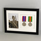 Military and Service Medal display Frame for Two Medals and a 6x4" Photograph. A4. - PhotoFramesandMore - Wooden Picture Frames
