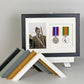 Military and Service Medal display Frame for Two Medals and a 6x4" Photograph. A4. - PhotoFramesandMore - Wooden Picture Frames