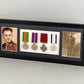 Military and Service Medal display Frame for Four Medals and Two 6x4" Photographs. 20x50cm. - PhotoFramesandMore - Wooden Picture Frames