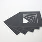 Packs of Square Mounts - Black -  Pack of 5/10/20 - PhotoFramesandMore - Wooden Picture Frames