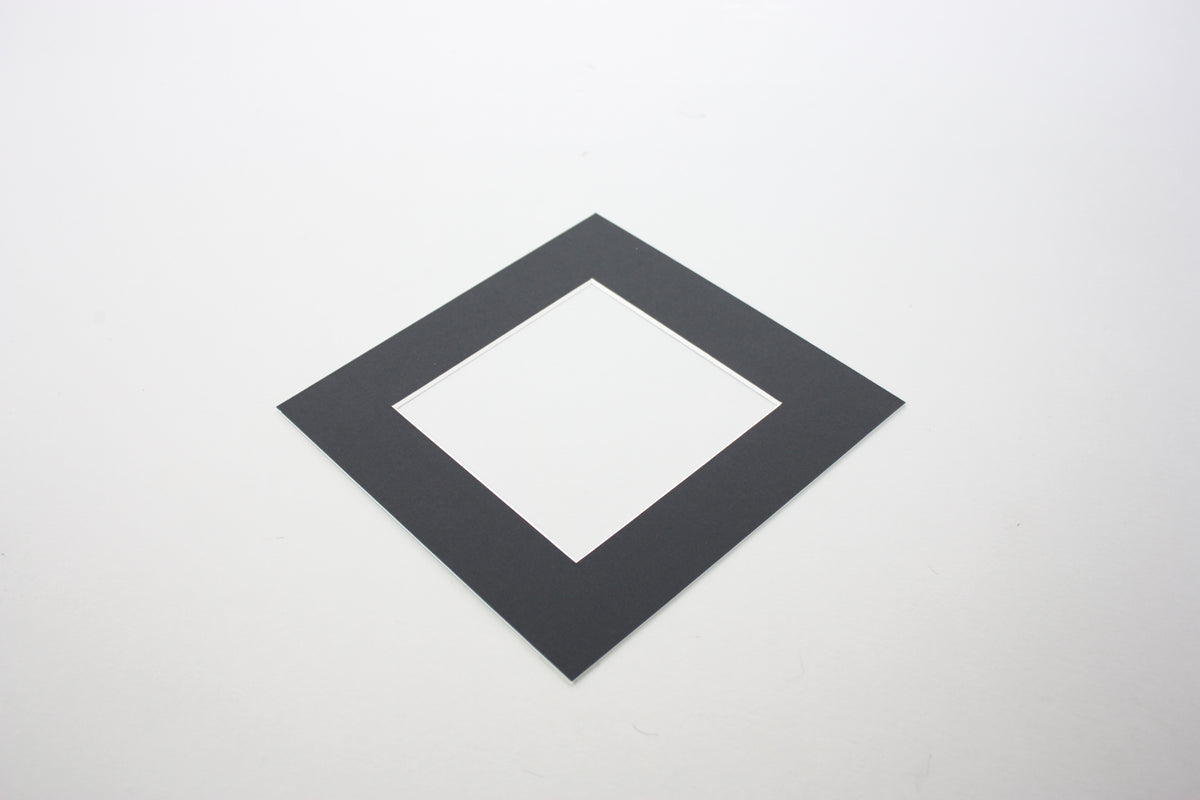 Packs of Square Mounts - Black -  Pack of 5/10/20 - PhotoFramesandMore - Wooden Picture Frames