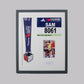 Personalised Medal display Frame with Apertures for Medal, Race Bib (21x16cm), 6x4" Photo and Text. Manchester Marathon