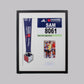 Personalised Medal display Frame with Apertures for Medal, Race Bib (21x16cm), 6x4" Photo and Text. Manchester Marathon