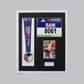 Personalised Medal display Frame with Apertures for Medal, Race Bib (21x16cm), 6x4" Photo and Text. Manchester Marathon