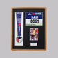 Personalised Medal display Frame with Apertures for Medal, Race Bib (21x16cm), 6x4" Photo and Text. Manchester Marathon