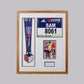 Personalised Medal display Frame with Apertures for Medal, Race Bib (21x16cm), 6x4" Photo and Text. Manchester Marathon