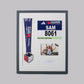 Personalised Medal display Frame with Apertures for Medal, Race Bib (21x16cm), 6x4" Landscape Photo and Text. Manchester Marathon