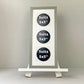 Suits Three 5x5" pictures. 20x50cm. Wooden Multi Aperture Photo Frame. - PhotoFramesandMore