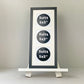 Suits Three 5x5" pictures. 20x50cm. Wooden Multi Aperture Photo Frame. - PhotoFramesandMore
