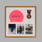 Personalised Triathlon Medal & Swim Cap Display Frame – Medal Holder with 3 Photos (5x7")