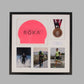 Personalised Triathlon Medal & Swim Cap Display Frame – Medal Holder with 3 Photos (5x7")