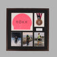 Personalised Triathlon Medal & Swim Cap Display Frame – Medal Holder with 3 Photos (5x7")