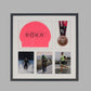 Triathlon Medal & Swim Cap Display Frame – Medal Holder with 3 Photos (5x7")