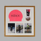 Triathlon Medal & Swim Cap Display Frame – Medal Holder with 3 Photos (5x7")