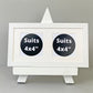 Suits Two 4x4" photos. 15x30cm. Wooden Multi Aperture Frame - PhotoFramesandMore