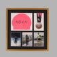 Triathlon Medal & Swim Cap Display Frame – Medal Holder with 3 Photos (5x7")