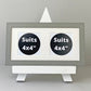 Suits Two 4x4" photos. 15x30cm. Wooden Multi Aperture Frame - PhotoFramesandMore
