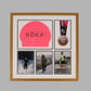 Triathlon Medal & Swim Cap Display Frame – Medal Holder with 3 Photos (5x7")