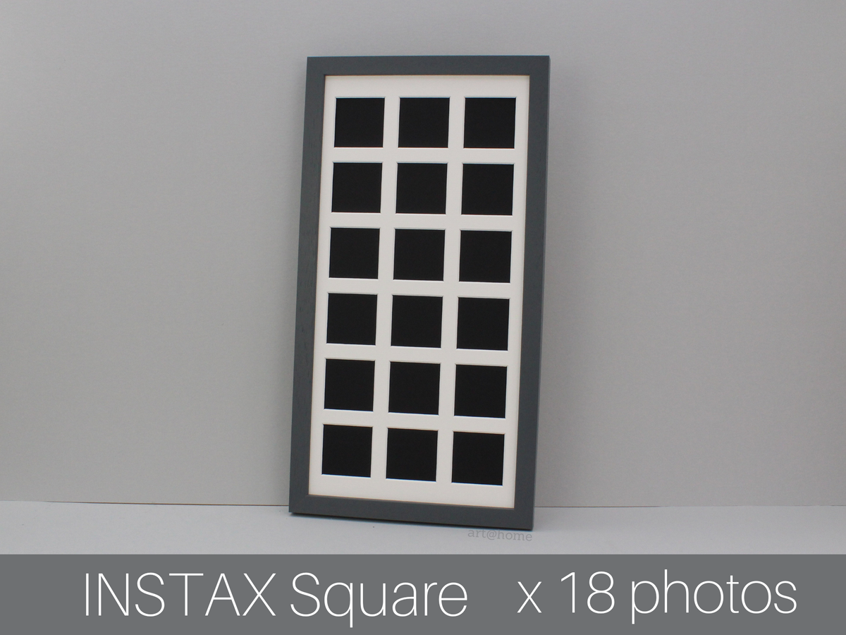 Instax Square Photo Frame. Holds Eighteen 62mmx62mm sized Photos. 25x50cm. - PhotoFramesandMore - Wooden Picture Frames