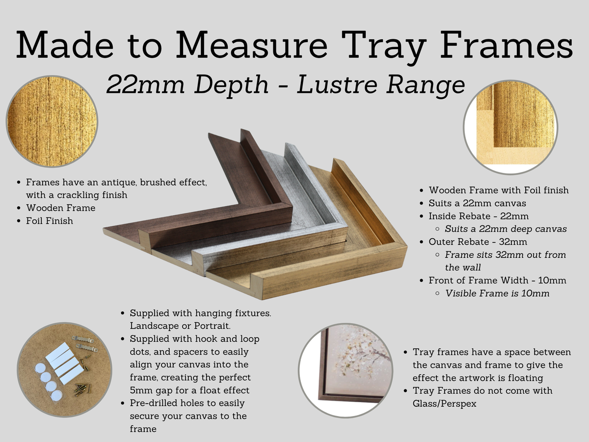 Made To Measure Tray Frames-22mm Canvases