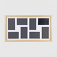 Suits Eight 6x4" Photos. 30x60cm. Wooden Multi Aperture Photo Frame.