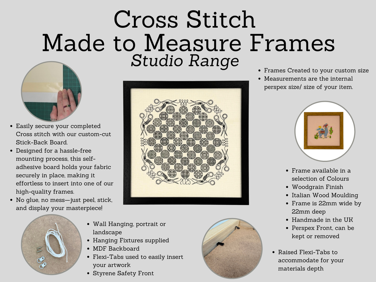 Cross Stitch Frames - Made To Measure Wooden Frames - Studio Range