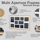 Suits 10 6x4" Inch Images. Naturals Range.40x60cm. Wooden Multi Aperture Photo Frame.